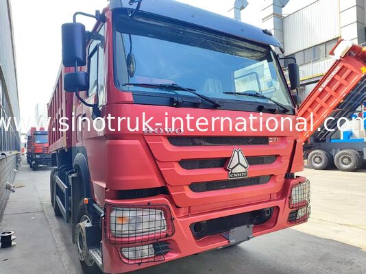 Schwerlastfahrzeug Rot 6*4 Tipper Truck 20 Kubikmeter 371 PS Motor, 40-50 Tonnen Nutzlast für den Transport von Minen