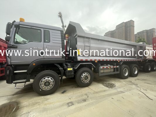 Schwerlastwagen HOWO TX 8X4 Kipper Truck 400 PS Doppel 16T Hinterachse Doppel 9,5T Grau