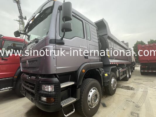 Schwerlastwagen HOWO TX 8X4 Kipper Truck 400 PS Doppel 16T Hinterachse Doppel 9,5T Grau