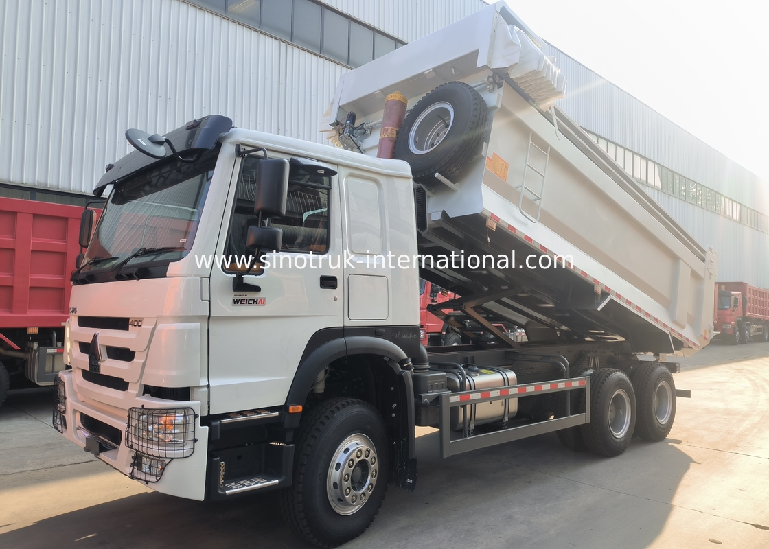 Sinotruk Howo Tipper Dump Truck 400 PS 6 × 4 U-Form Tray mit automatischer Plane