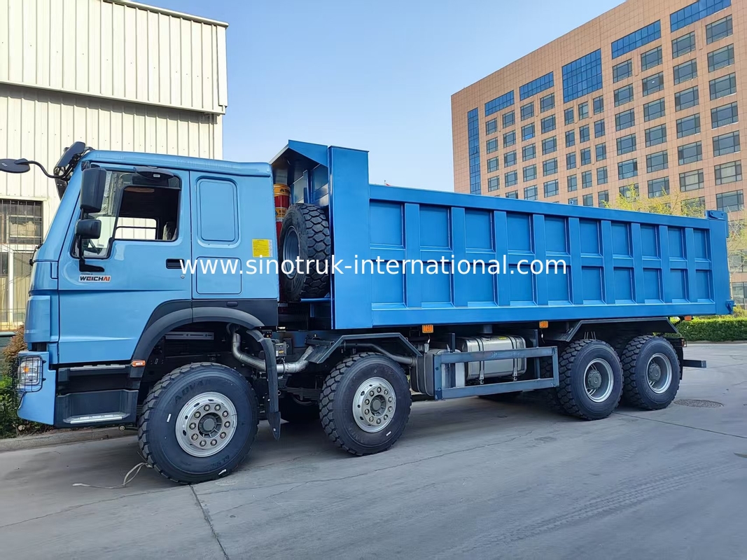 Faszinierender blauer HOWO 8×4 380HP 26.91CBM-Dump-Truck, wo Kraft Präzision in jeder Last trifft!