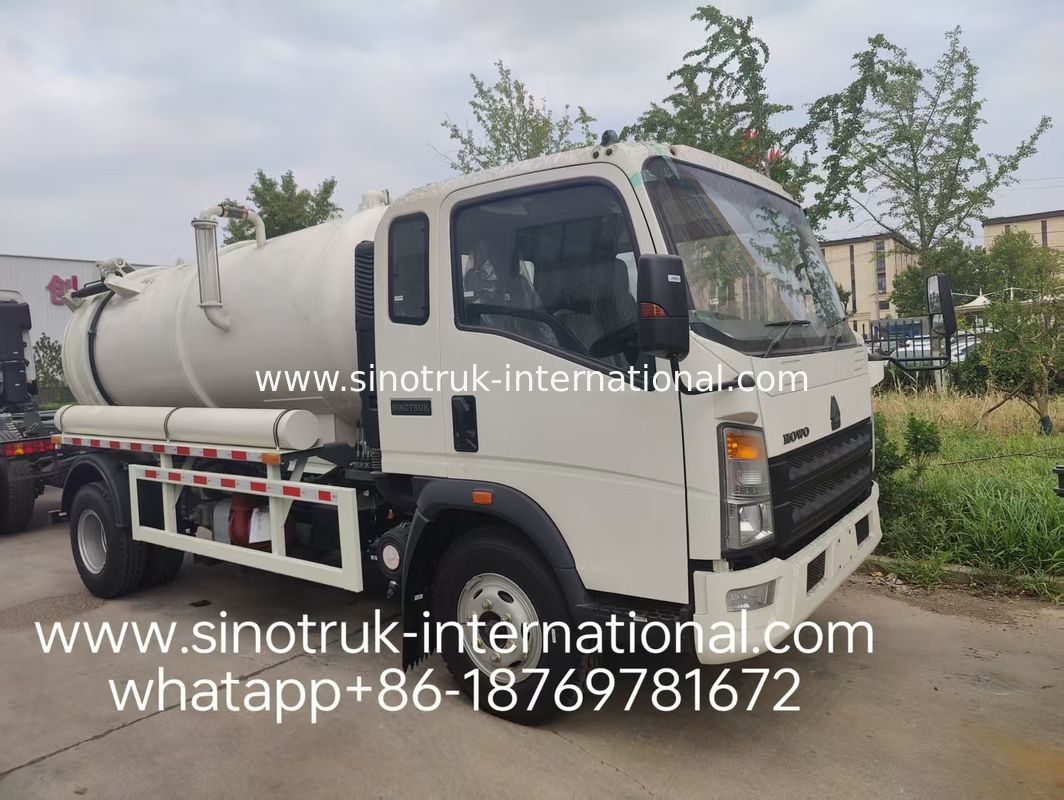 4*2 Antrieb HOWO Abwassersaugwagen: 6m³ Tank, 160 PS, 8.00R20 Reifen, Leichter Abwassersaugwagen, Effizientes Sanitärfahrzeug