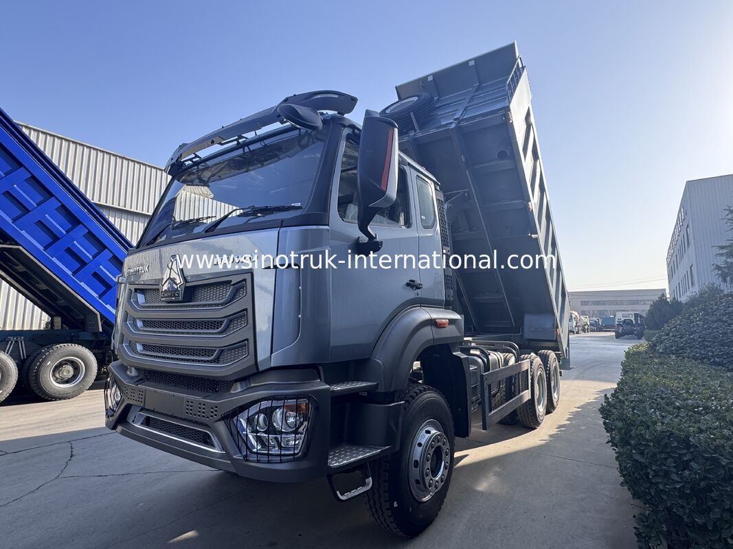 SINOTRUK HOHAN New Howo Tipper Dump Truck Mittleres Heben 6 × 4 RHD Ladekiste 19-20CBM Kundenspezifische Farbe Diamant Silber 400 PS