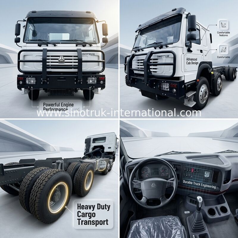 Sinotruk HOWO 8X4 Kipper-LKW 400 PS 12 Räder Ghost-Face-Kabine