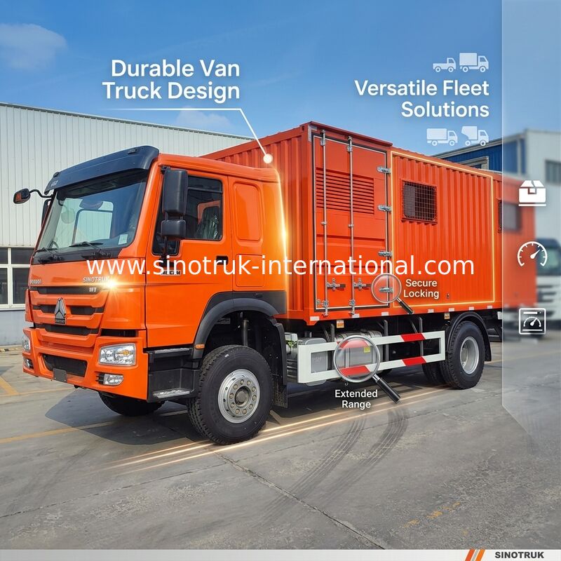 Vielseitiges Kraftwerk: Entdecken Sie die hohe Haltbarkeit und das kostengünstige Design des HOWO 4x2 Van Trucks