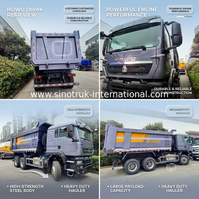 SINOTRUK Schwerlast-Muldenkipper TX mit 380 PS Motor, 30-40 Tonnen Ladekapazität und mittlerem Hubtyp