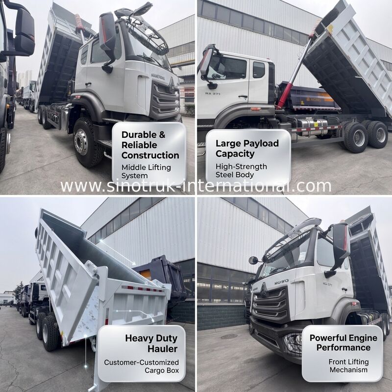 SINOTRUK HOHAN New Howo Tipper Dump Truck 19-20CBM kundenspezifisch angepasst Frontheben 6 × 4 LHD Frachtbox