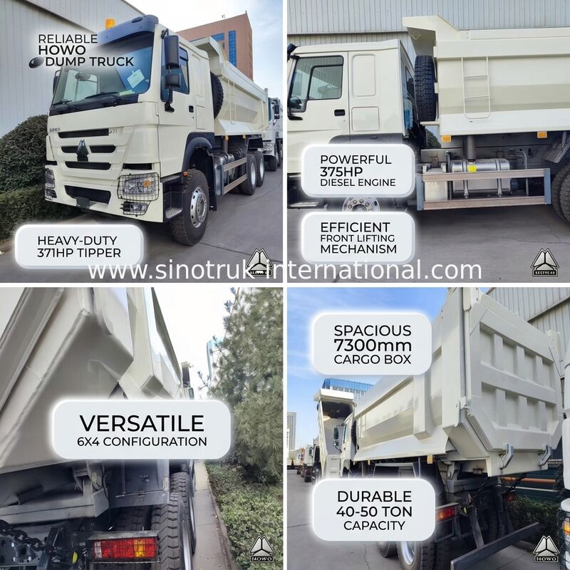 Langlebiger HOWO 6×4 371 PS 20CBM Weißer Müllwagen mit hochfester Stahlkarosserie für schwere Arbeiten