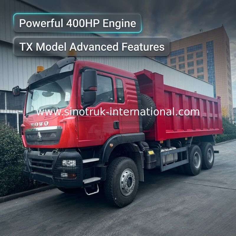 SINOTRUK HOWO TX Modell 400 PS LHD Kipper Kipper 6X4 mit Warnleuchten