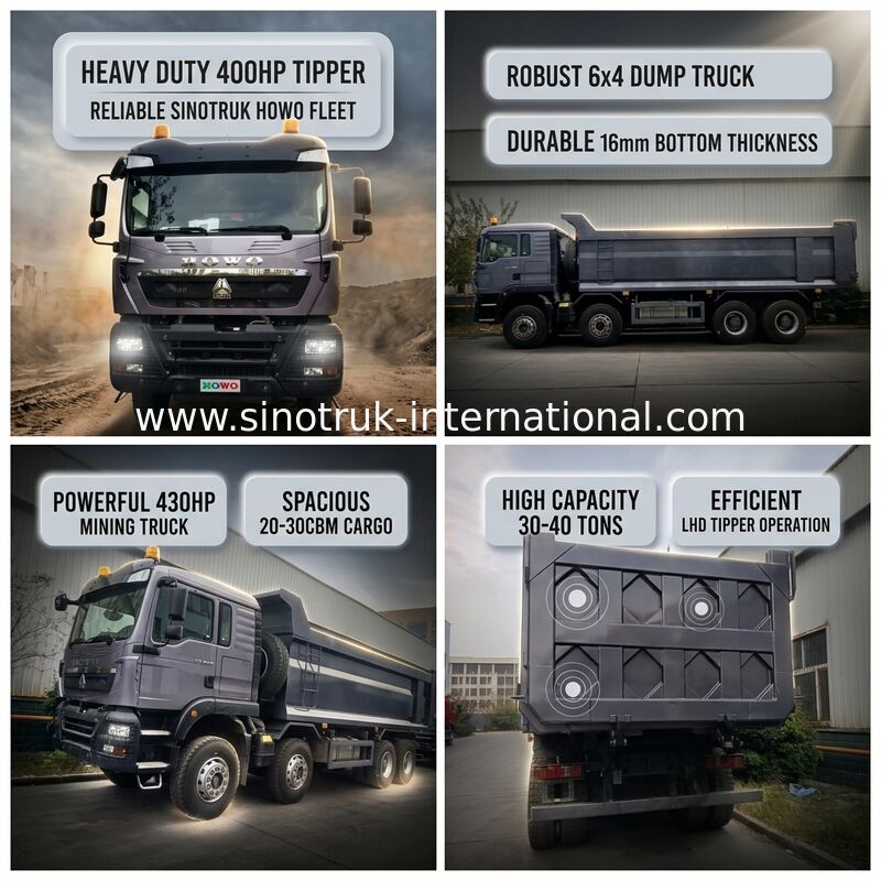 Der Triebwagen SINOTRUK HOWO 400PS 12 Räder LHD 30-40 Tonnen 20-30CBM ZZ3317V356GB1