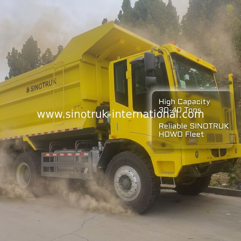 Sinotruk-Bergbau-Muldenkipper mit 430-PS-Motor, 6x4-Antriebsmodell und 16 mm Bodenstärke