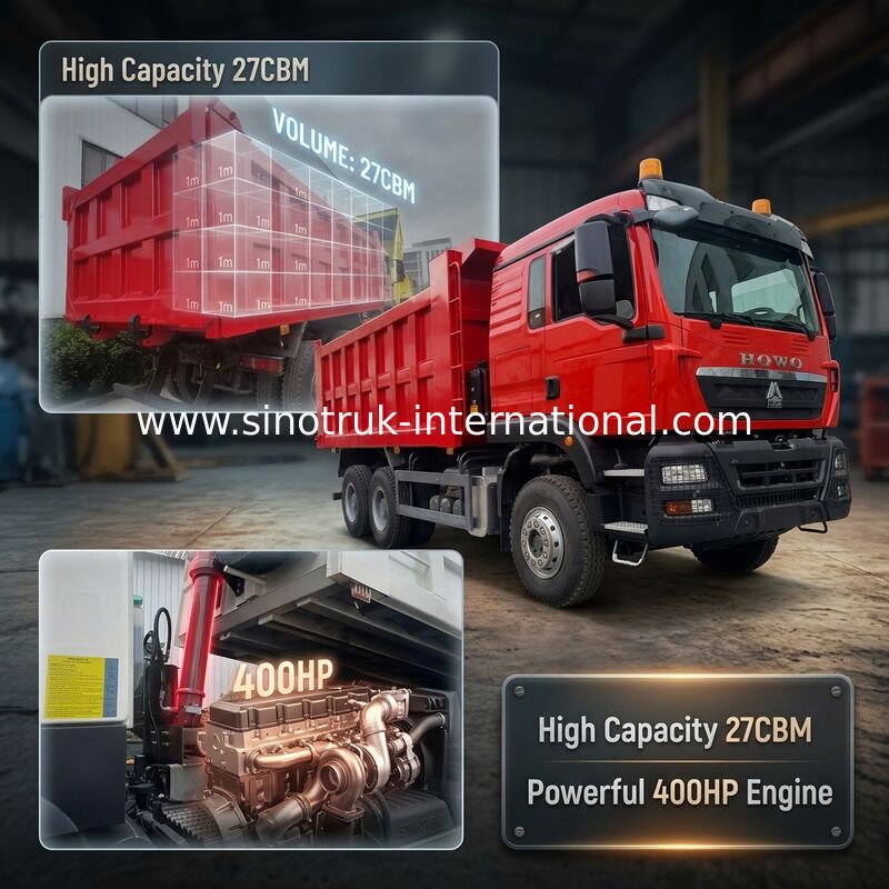 TX-Dumpwagen 400 PS Weichai-Motor Euro II-Emissionsnormen