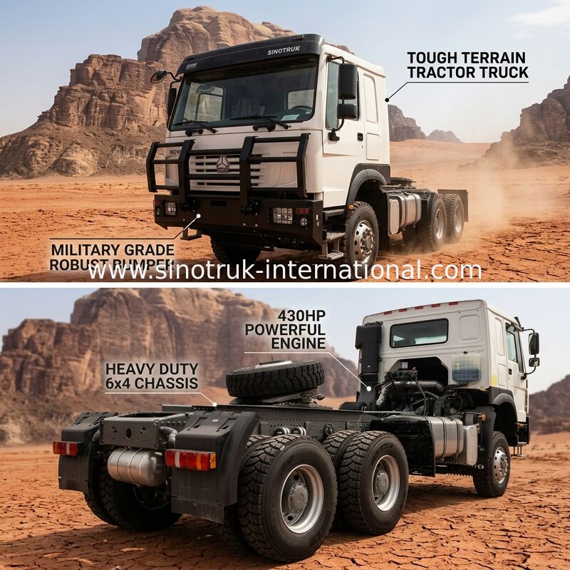 SINOTRUK 430 PS 6 × 4 Traktor mit militärischer Stoßstange
