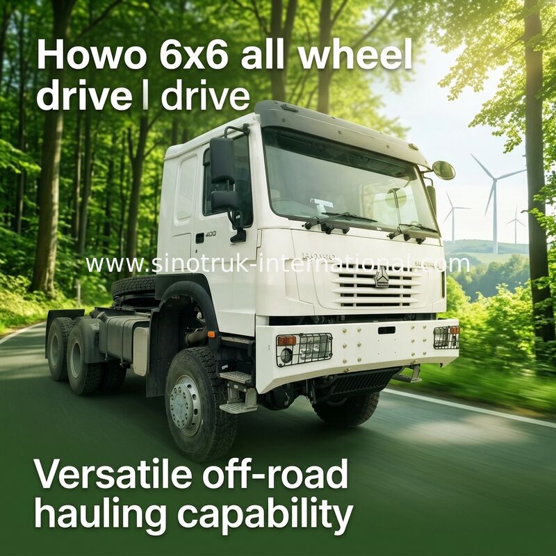 Sinotruk Howo Traktor Truck Rhd Allradantrieb 6 × 6 Weichai 400 PS Weiß