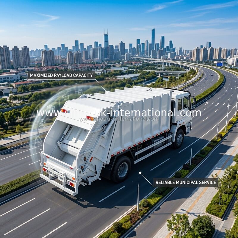 Berufs-4×2 Mülleimer-LKW des Müllwagen-10-12 CBM