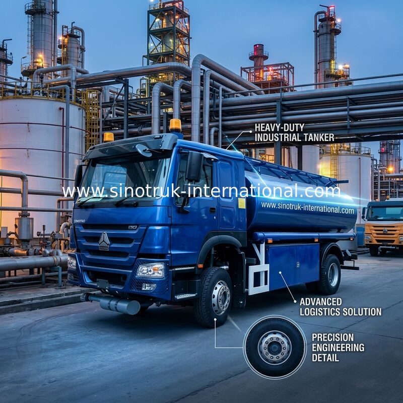 300 PS starker Tankwagen mit einer Kapazität von 10 CBM und SINOTRUK-Chassis für effizienten Erdöltransport