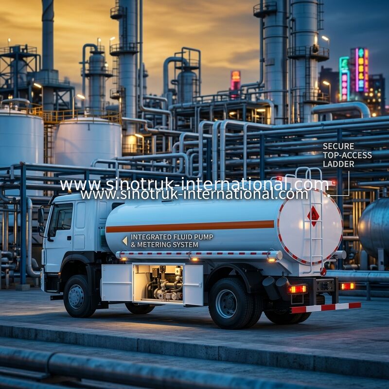 LKW-Kraftstofftank 4x2 Lhd Euro2 290hp SINOTRUK Howo halb