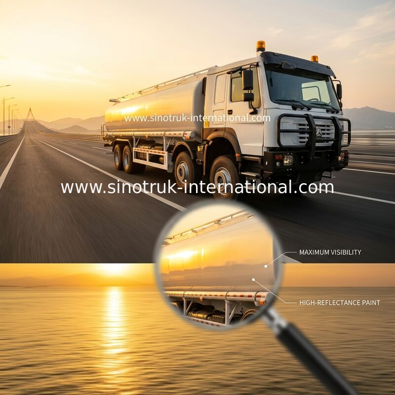 SINOTRUK HOWO Rot 371HP 8×4 12Räder Ölbehälter mit hoher Kapazität