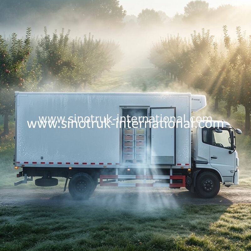 Euro 2 mit 7 T Kühlfahrzeug-und Packwagen-LHD 4X2 gefrorener Kasten Closed Van Truck With