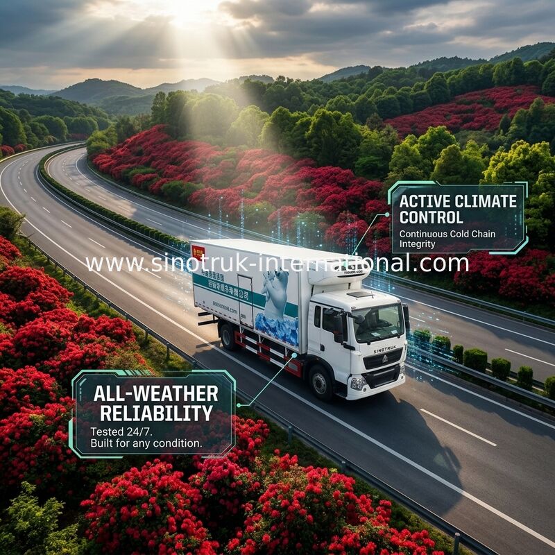 140 HP-Maschinen-Kühlschrank-Kasten-LKW, 8 Tonne RHD 4X2 kühlte Nahrungsmittel-LKW