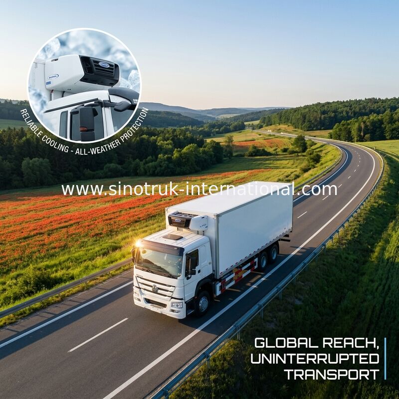 Hochfeste Kühlfahrzeuge und Packwagen der Tiefkühlkost-RHD 8×4 40 Tonne lärmarm