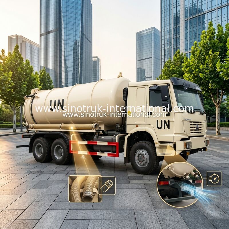6×4 Laufwerksart Abwasser-Saug-LKW mit Pumpe mit hydraulischem Kontrollsystem