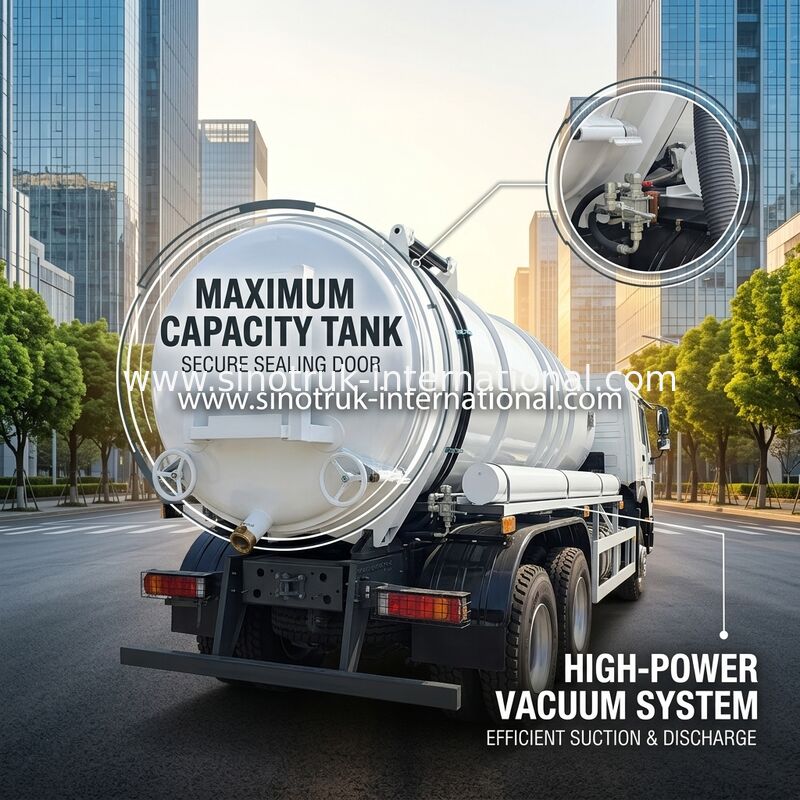 HOWO 6*4 16CBM 380PS Abwasserreiniger Hochleistungsgeräte erfüllen effiziente multifunktionale Reinigungslösungen