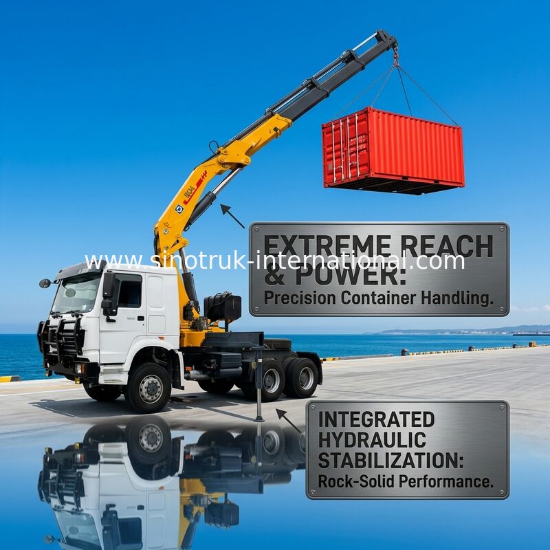 SINOTRUK-Traktor-LKW brachte hydraulische 12 Tonnen des Kran-6X4 LHD 336HP XCMG sich strecken an