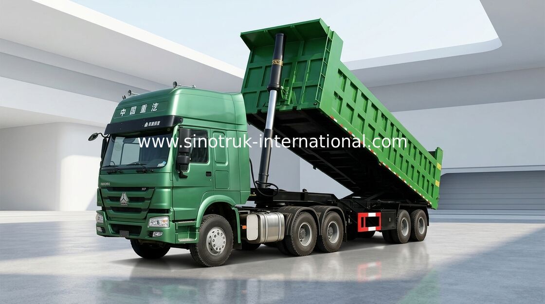 Hydraulischer Kipper-halb Anhänger-LKW 80 Tonnen 25-45CBM für Fracht-Transport