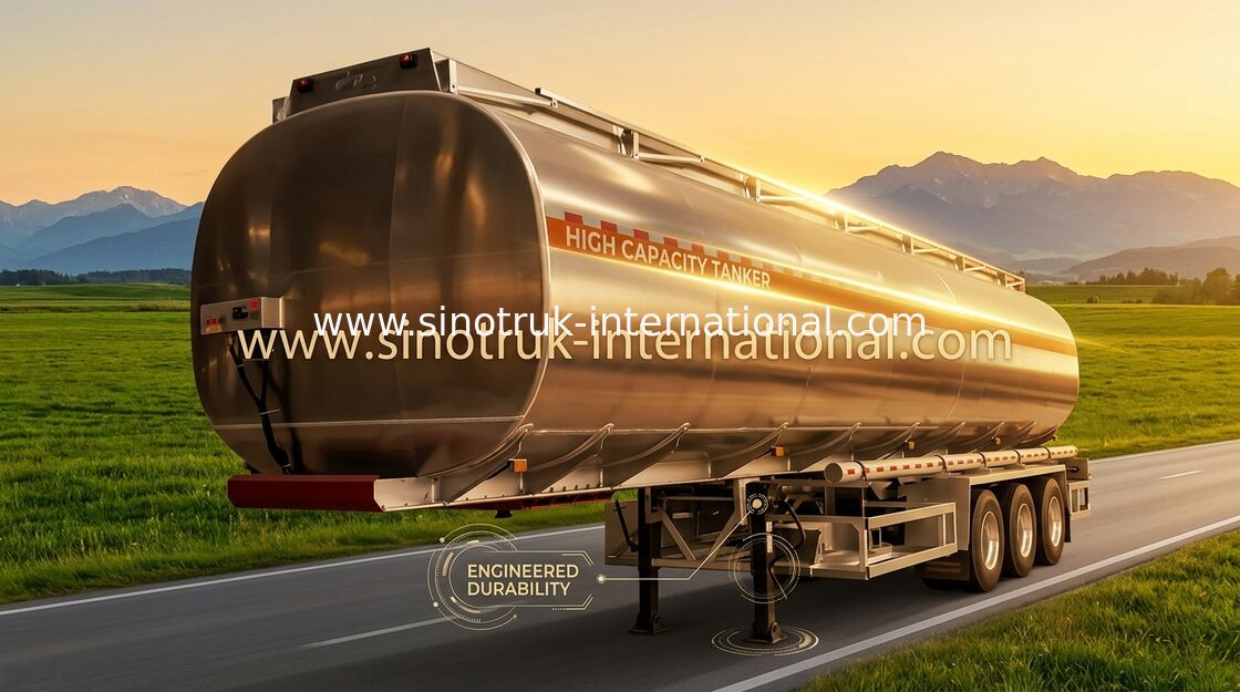 Halb Achsen des Anhänger-Öl-Tankwagen-3 50-80 Tonnen 45-60CBM SINOTRUK HOWO