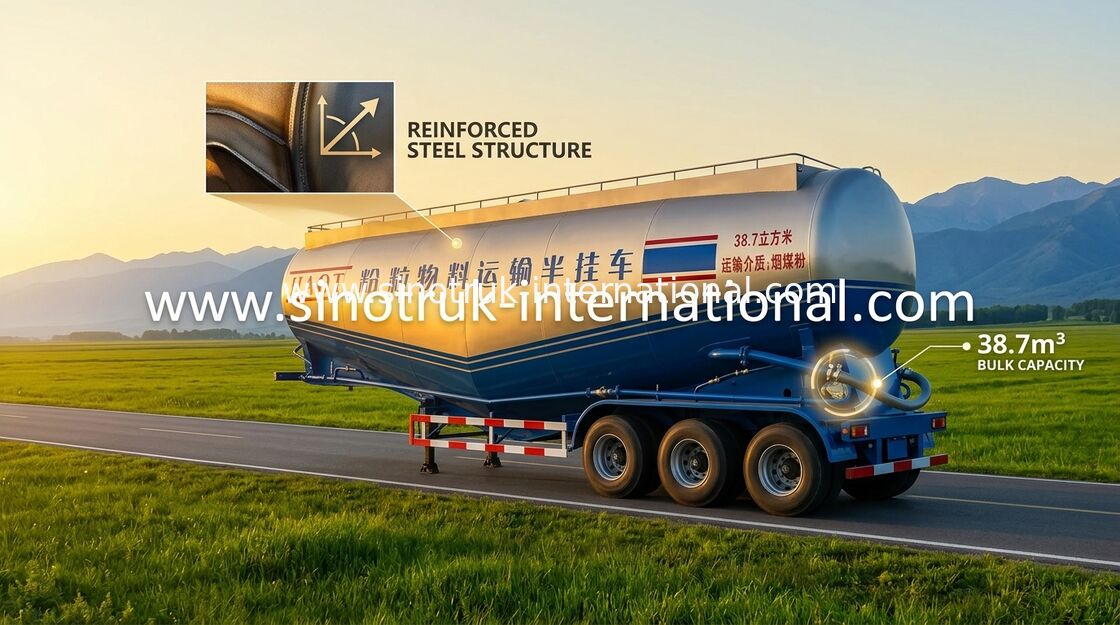 50-80 Tonnen-Belastbarkeits-halb Anhänger-LKW für Zementfabrik/Großbaustellen