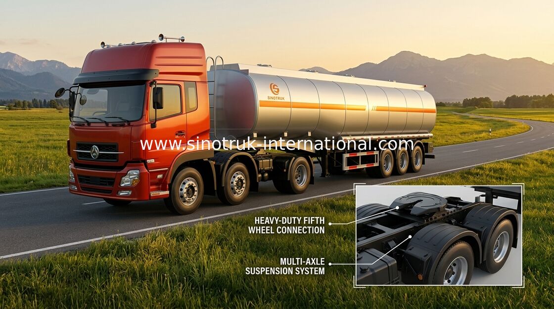 Niedriger Anhänger-LKW des Kraftstoffverbrauch-45-60 CBM #90 König-Pin halb/Brennöl-LKW