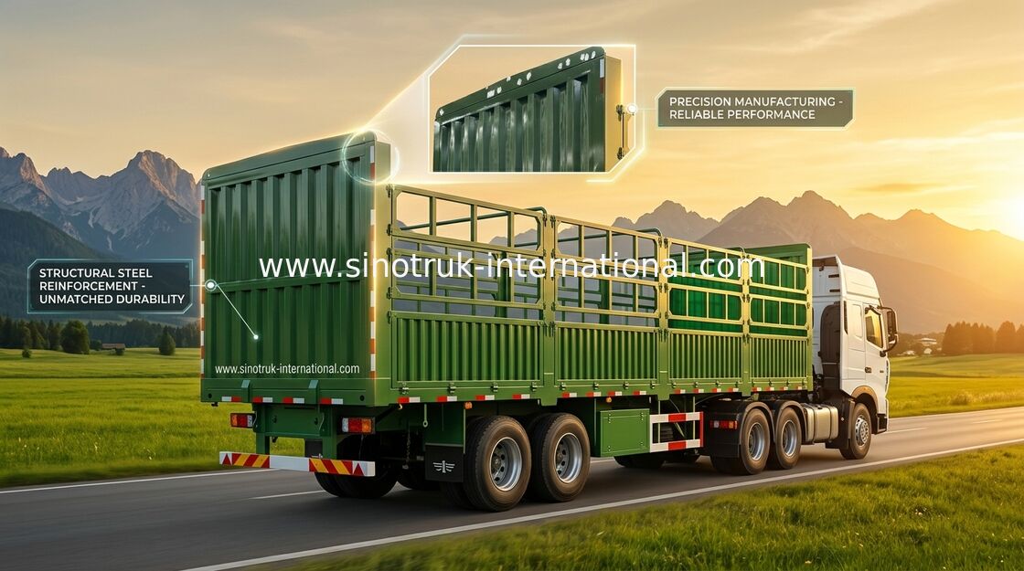 Des Flachbett-Achsen 30-60Tons 13m halb Anhänger-LKW-3 für ladenden Behälter