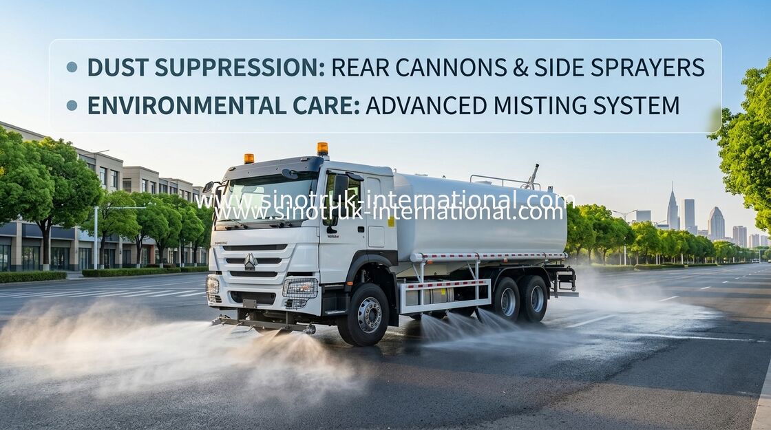 Sinotruk HOWO Weiß RHD 6x4 Wasserbehälter ZZ1257V4347B1 mit Hochdruckspülfunktion