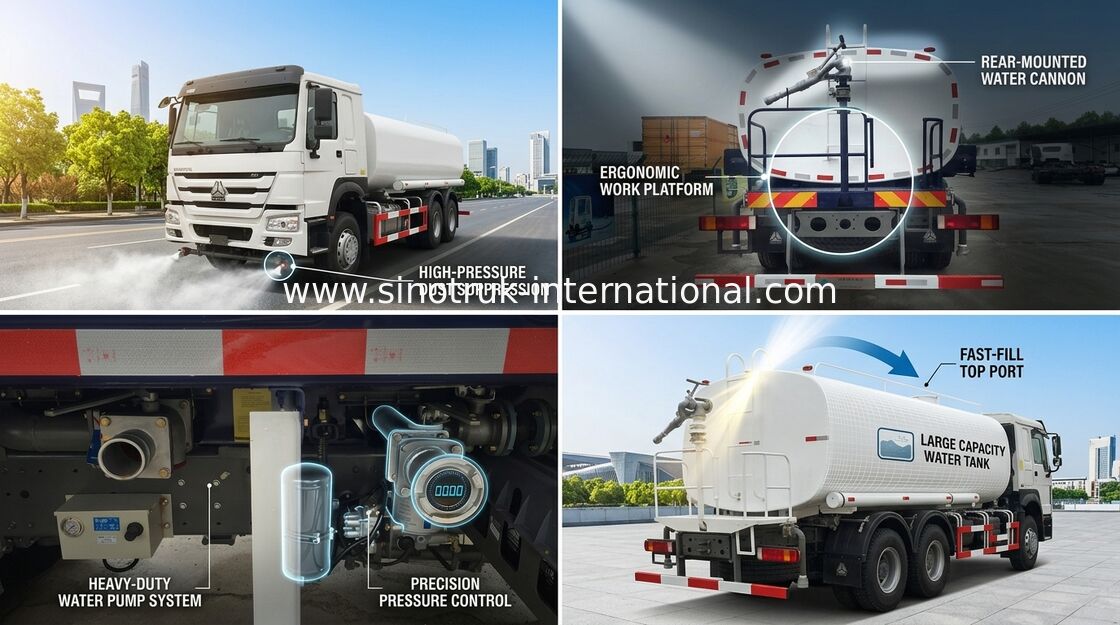 Grünes Wasser-transportierender Wassertanker-LKW LHD 6X4 15 - trinkender Wasserwagen 25CBM