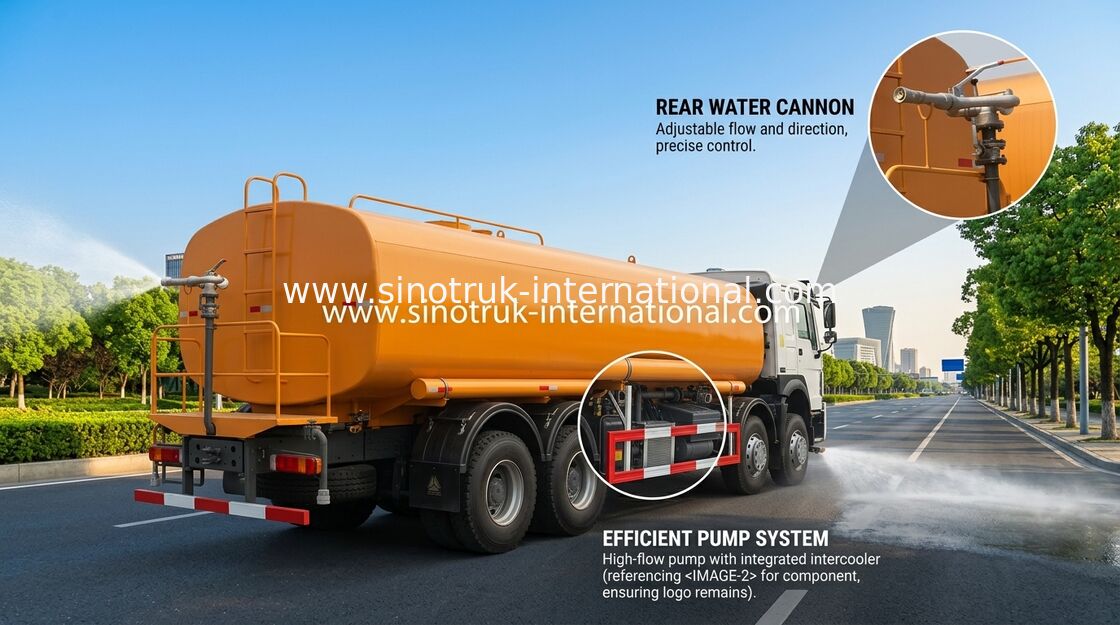Berieselungsanlagen-Wasser-Tankwagen 30CBM 8 x 4 Euro 2 Sinotruk Howo