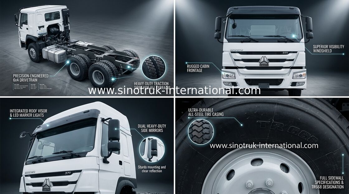 SINOTRUK HOWO Kabine des Fracht-LKW-Euro-2 LHD 6X4 336HP HW76 für Transport