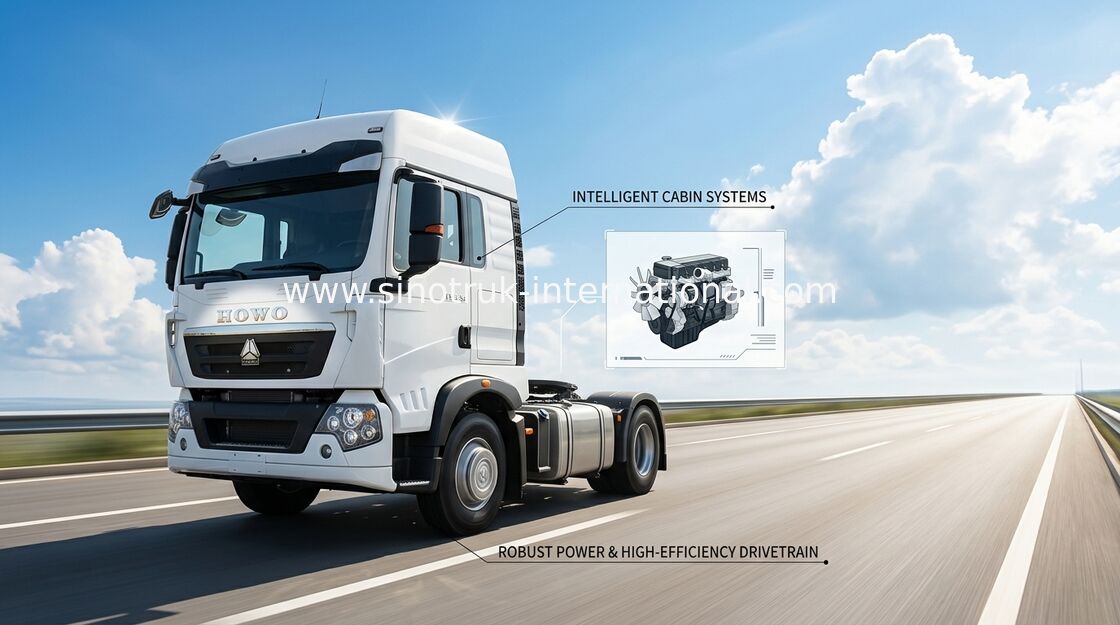 SINOTRUK HOWO T5G MANN Euro des Maschinen-Traktor-LKW-LHD 6X4 4 336 HP ZZ4257N324GD1