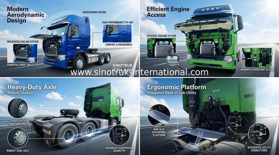 Internationaler LKW-Traktor T7H MANN Maschine 440 Euro 4 HP-Primärantrieb-LHD 6X4