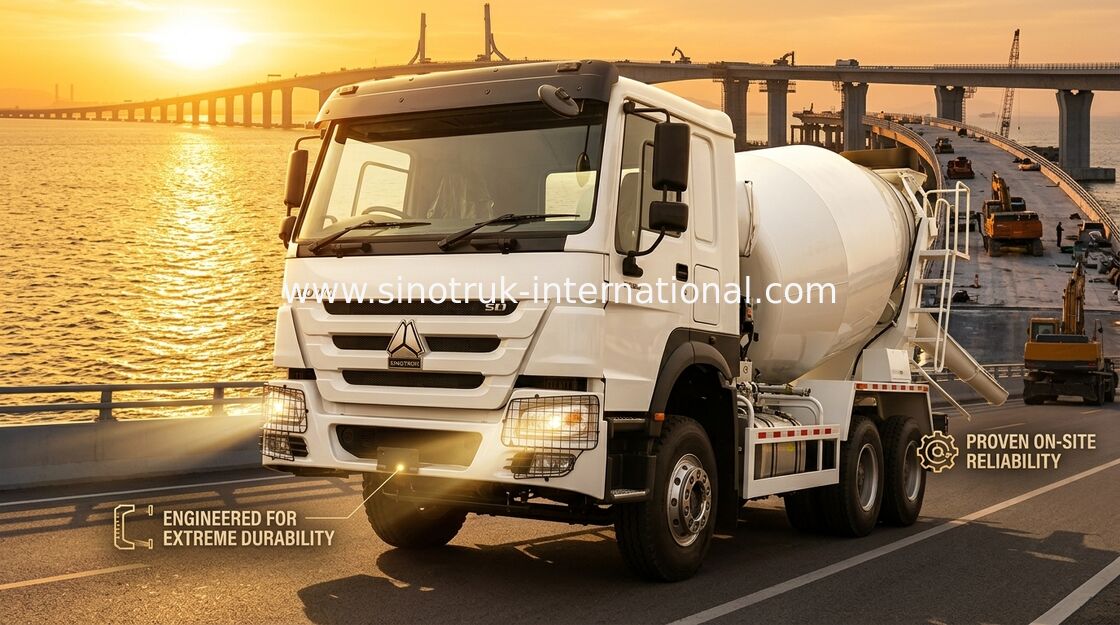 Hohe Leistung 400 PS HOWO Mixer Truck 6-12CBM LHD 6×4 10 Räder