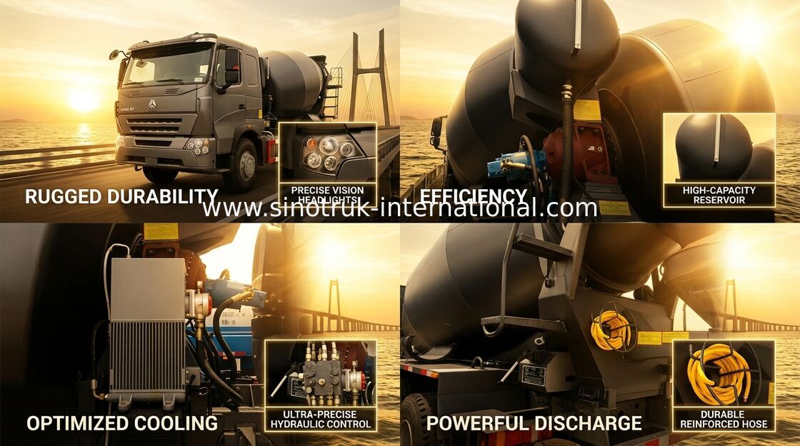 INTERNATIONALER HOWO A7 Mischer-LKW 10CBM 371HP 6X4 LHD SINOTRUK