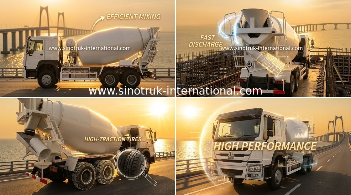 Mischer-LKW 10-20CBM 6 x 4 Sinotruk Howo Bau 340Hp des Euro-2