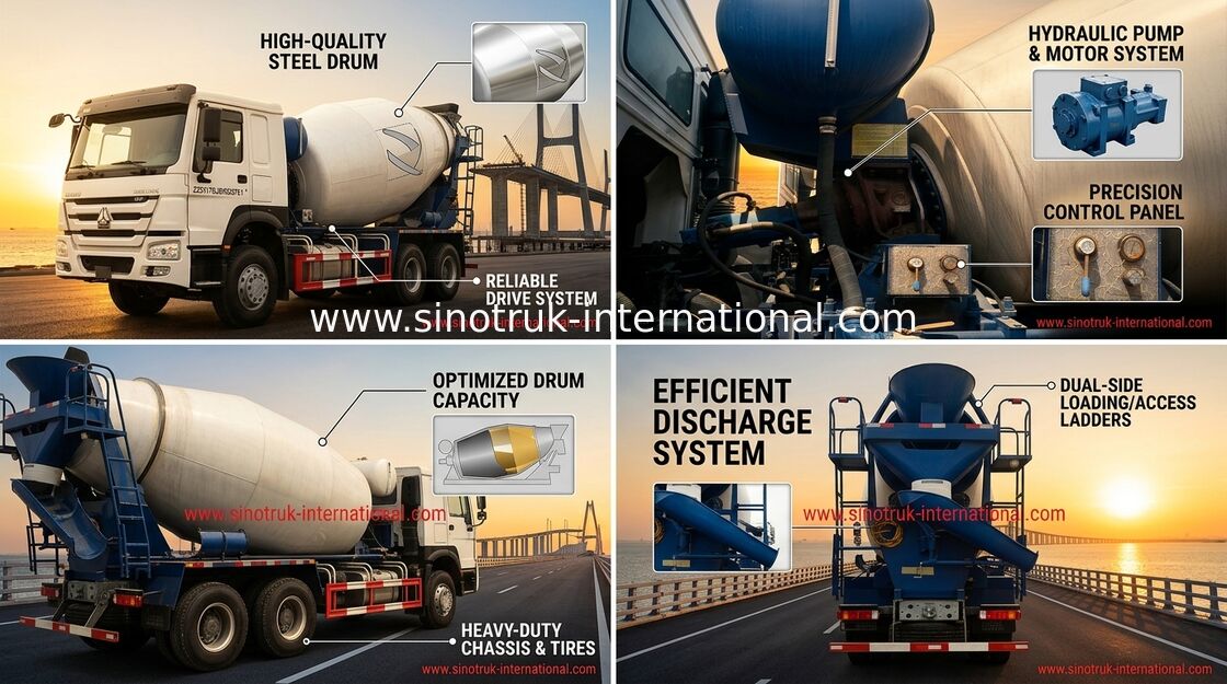 ZZ5257GJBM3841W mobile Maschine des Mischer-LKW-10CBM WD615.87 290HP