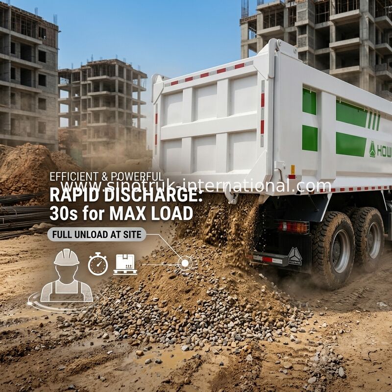 7300*2300*1500mm LKW Schwerlast-Dump Truck für den reibungslosen LKW-Transport RHD/LHD Fahrtyp