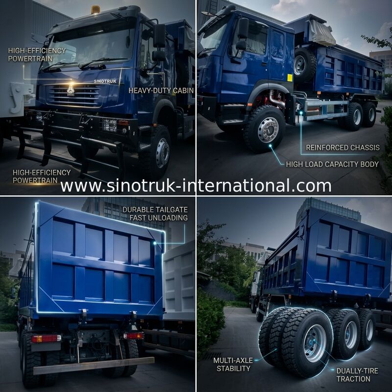 SINOTRUK HOWO Geistergesicht Kipper-Muldenkipper LHD 6×4 371PS 20CBM