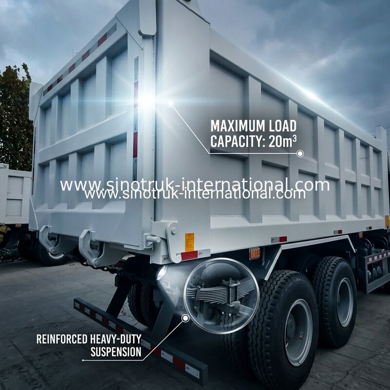 SINOTRUK HOWO 400 PS Kipper Dump Truck für den Bau A7 Militärische Stoßstange Warnleuchte