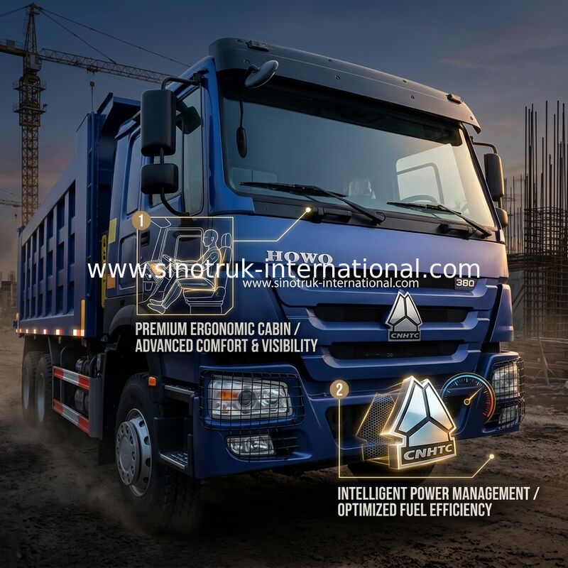 8X4 Blue Tipper Dump Truck 380 PS 12 Räder Weiß H77L ZZ3317V3567B1 U-Typ