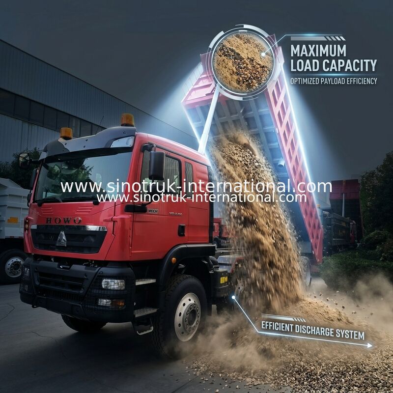 8 × 4 Lhd 12 Räder Sinotruk Tipper 400 PS Euro 2