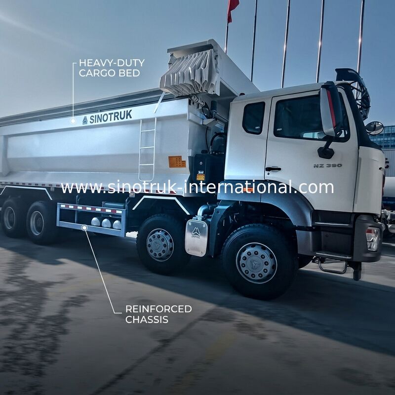 Sinotruk HOHAN New HOWO 8X4 Dump Truck 380 PS 12 Räder Weiß H77L ZZ3317V386JB1R U Typ