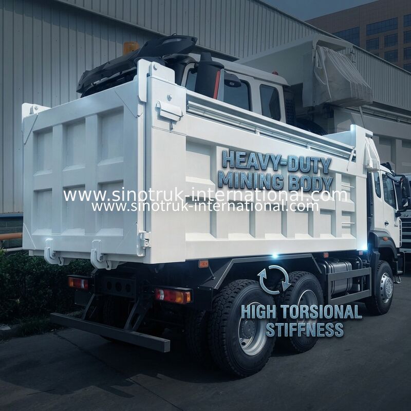 Sinotruk-Tipper-Dump Truck brandneu 6 × 4 Nx 20CBM Weiß mit automatischer Plane